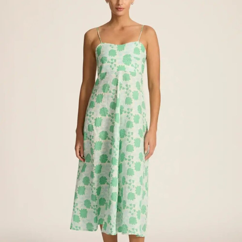 Hannah Artwear Floral Print midi dress Mint